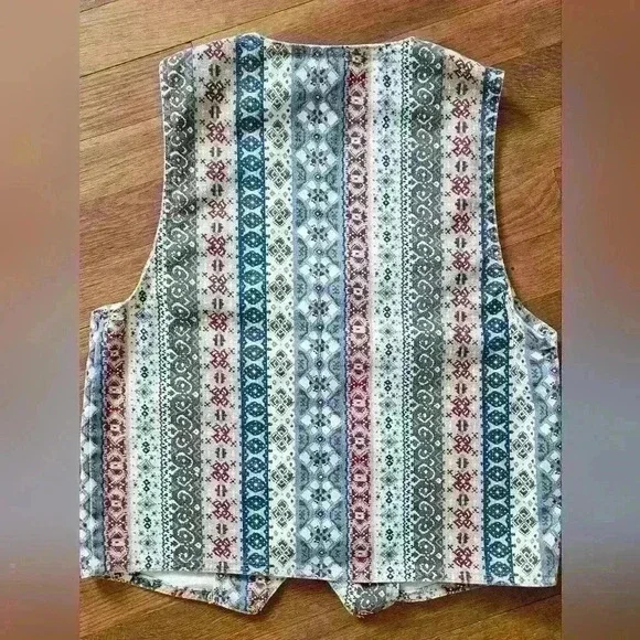 Vintage Vivaldi Jeanswewr Button Down Vest - Picture 2 of 6